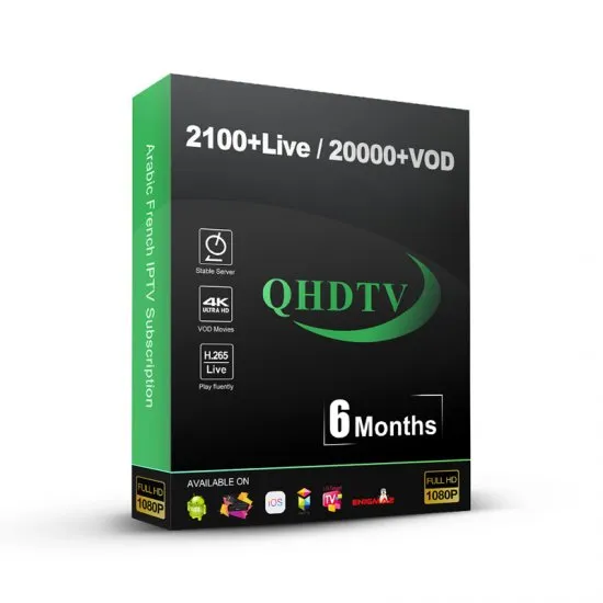 Visuel QHDTV IPTV Abonnement 6 – 12 Mois