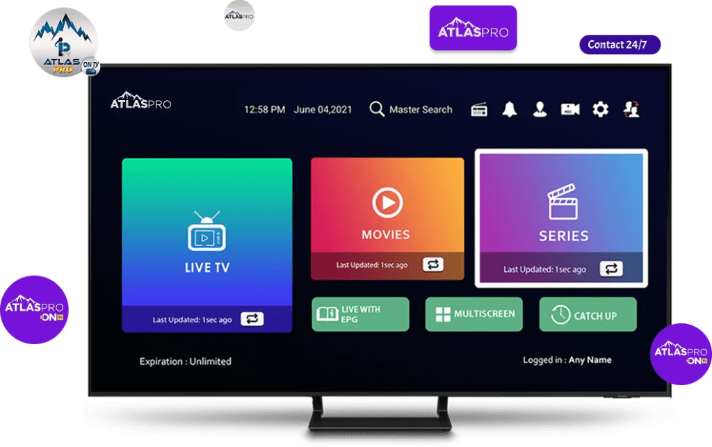 Interface Atlas Pro ONTV sur TV
